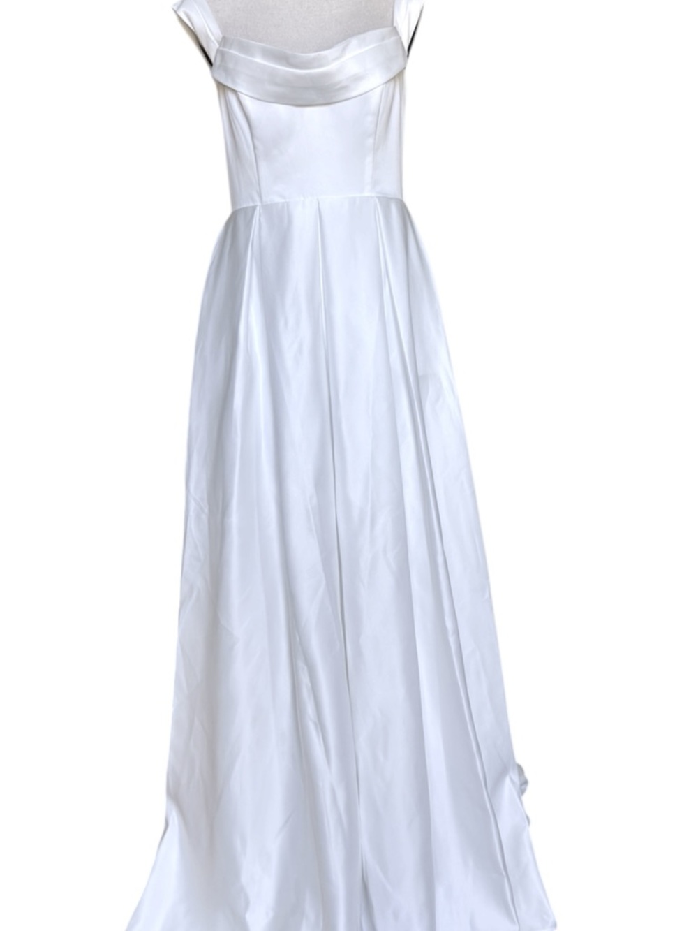 Lulus Extraordinary Vow‎ White Off Shoulder Maxi Dress Size M NWT bridal dress - Picture 4 of 10